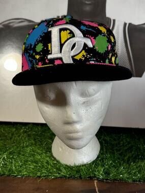 Cityhunter Hat Cap Baseball Mens M Black Geometric Twill Lined Hip Hop Casual